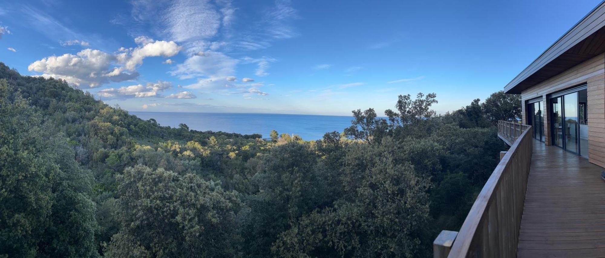 Villa L'Alpana En Bois Vue Mer A 180 Degres Сари Соленцара Екстериор снимка